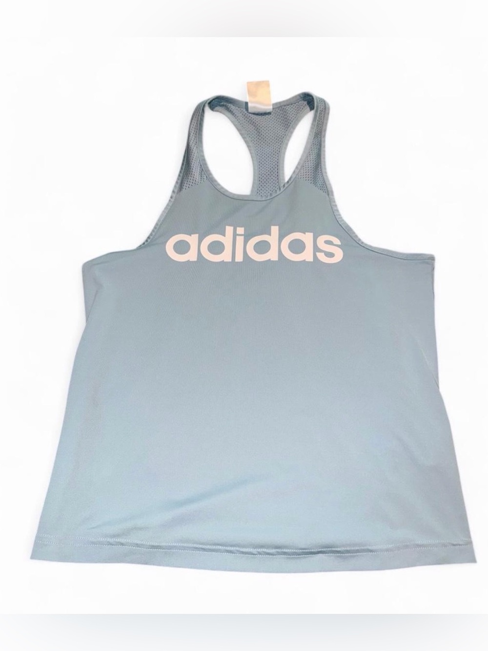 adidas Women's Pale Blue Racerback Logo Tank